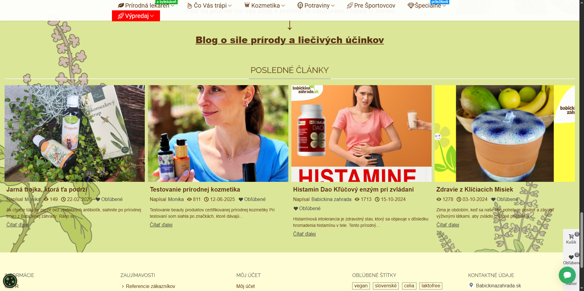 BabickinaZahrada.sk – zabehnutý e-shop s prírodnými produktmi